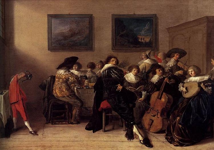 Anthonie Palamedesz Merry company dining and making music